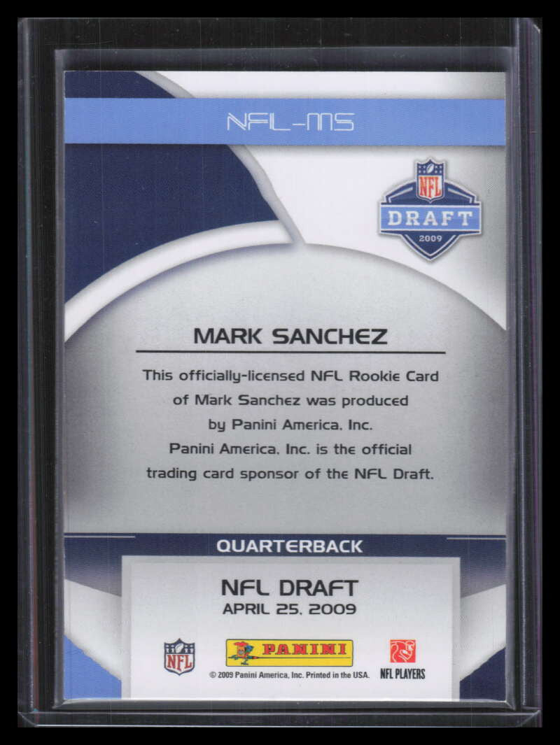 2009 Donruss Draft NFL Patch Promos Mark Sanchez Rookie Patch Auto