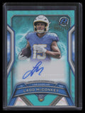 2024 Topps Resurgence Rookie Signatures Aqua Surge Ladd McConkey RC Auto 89/249