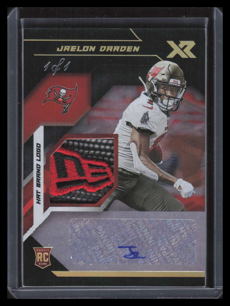 2021 Panini XR Swatch Autograph Jaelon Darden Rookie New Era Logo Patch Auto 1/1