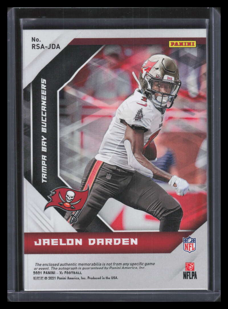 2021 Panini XR Swatch Autograph Jaelon Darden Rookie New Era Logo Patch Auto 1/1