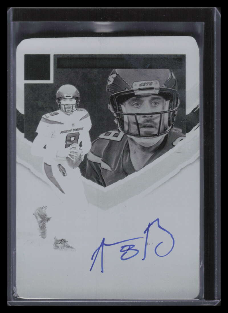2023 Panini Impeccable Immortal Ink Printing Plate Black Aaron Rodgers Auto 1/1