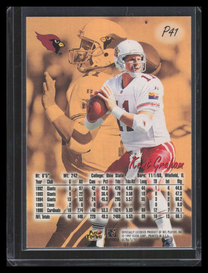 1997 Ultra Platinum Medallion p41 Kent Graham F05521
