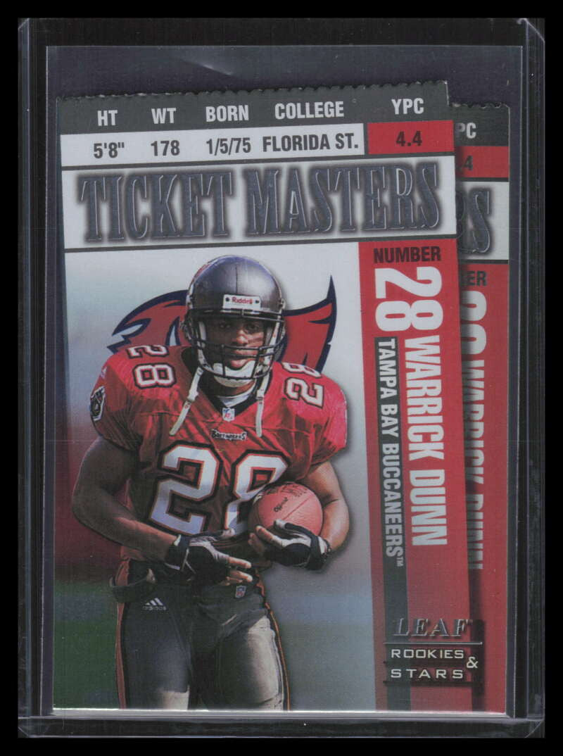 1998 Leaf Rookies and Stars Ticket Masters Die Cuts Dilfer Warrick Dunn 148/250