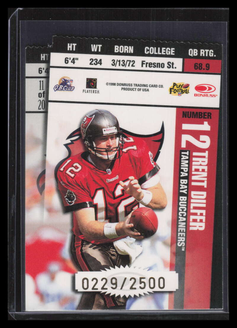 1998 Leaf Rookies and Stars Ticket Masters Die Cuts Dilfer Warrick Dunn 229/250