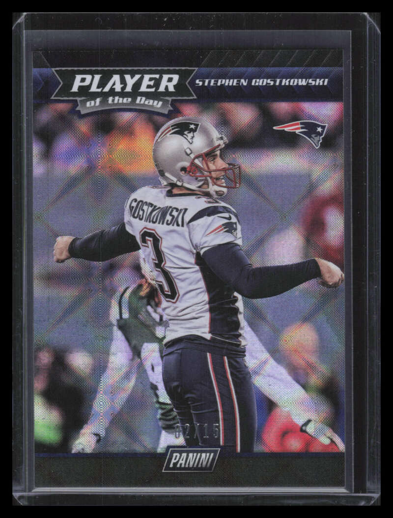 2017 Panini Player of the Day Rainbow Spokes 2 Stephen Gostkowski 2/15