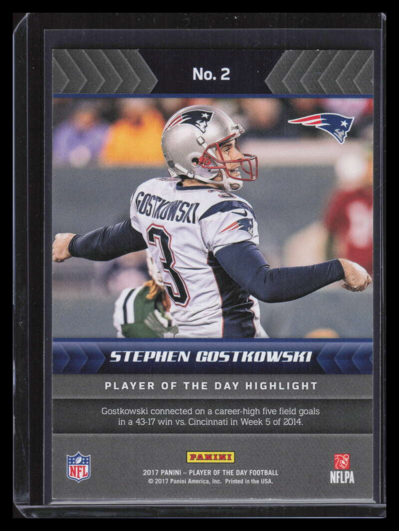 2017 Panini Player of the Day Rainbow Spokes 2 Stephen Gostkowski 2/15