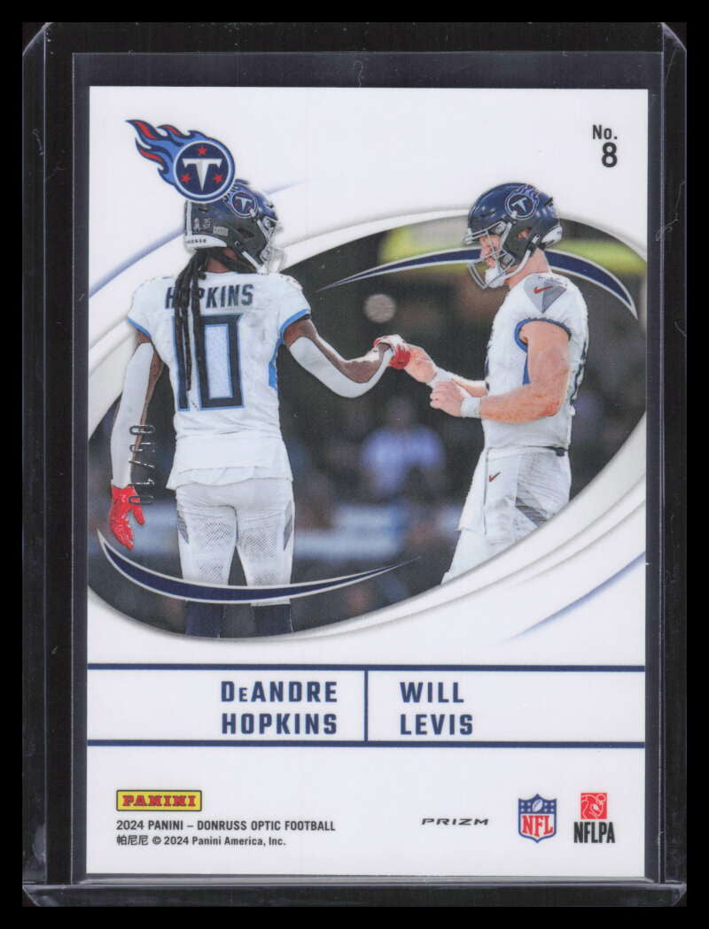 2024 Donruss Optic Best Tuddys Gold Refractor 8 Will Levis DeAndre Hopkins 5/10