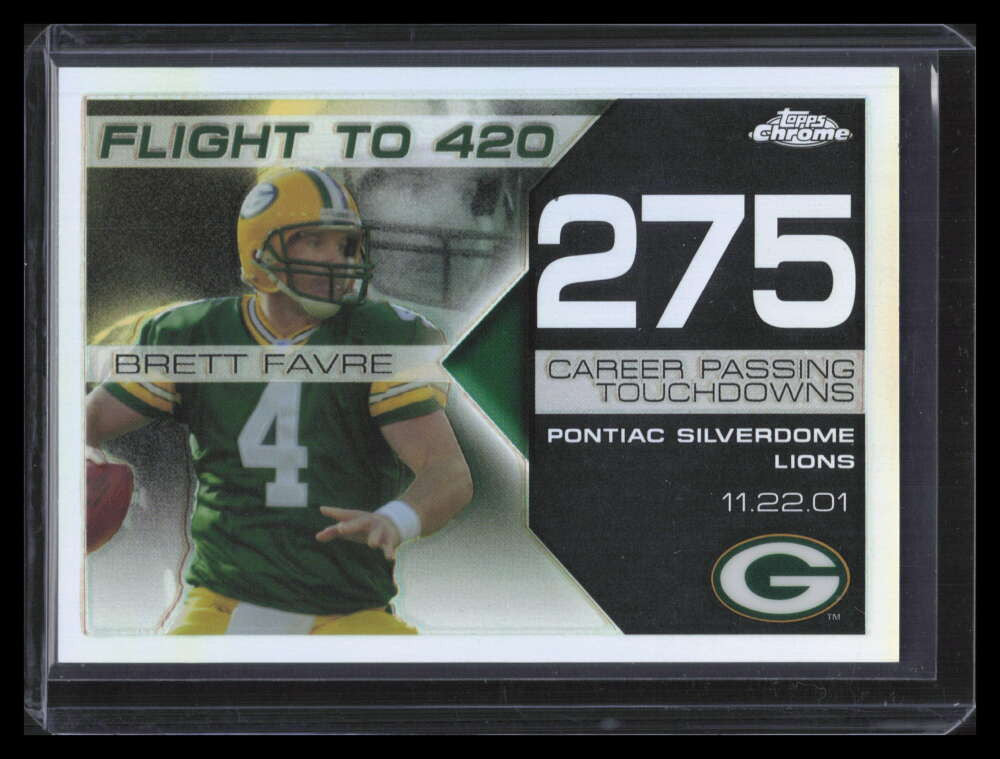 2008 Topps Chrome Flight to 420 Collection Refractor bf275 Brett Favre 187/199