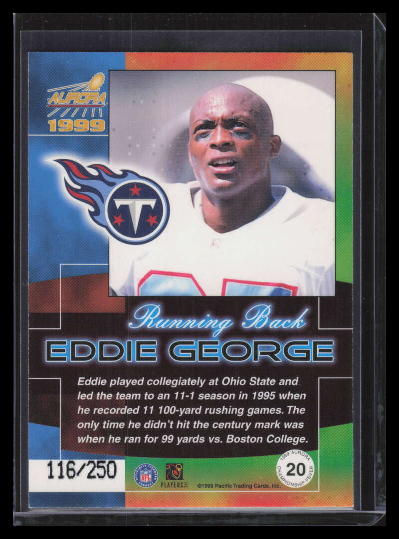 1999 Aurora Championship Fever Silver 20 Eddie George 116/250