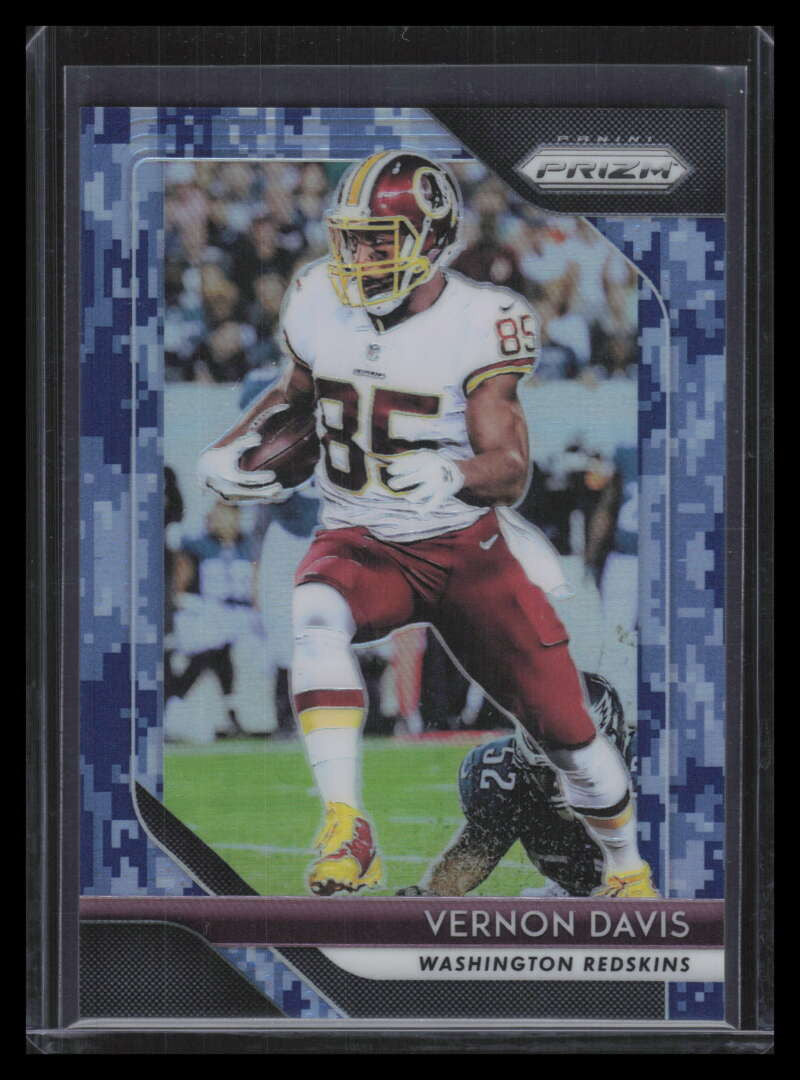 2018 Panini Prizm Prizms Camo Refractor 3 Vernon Davis 16/25