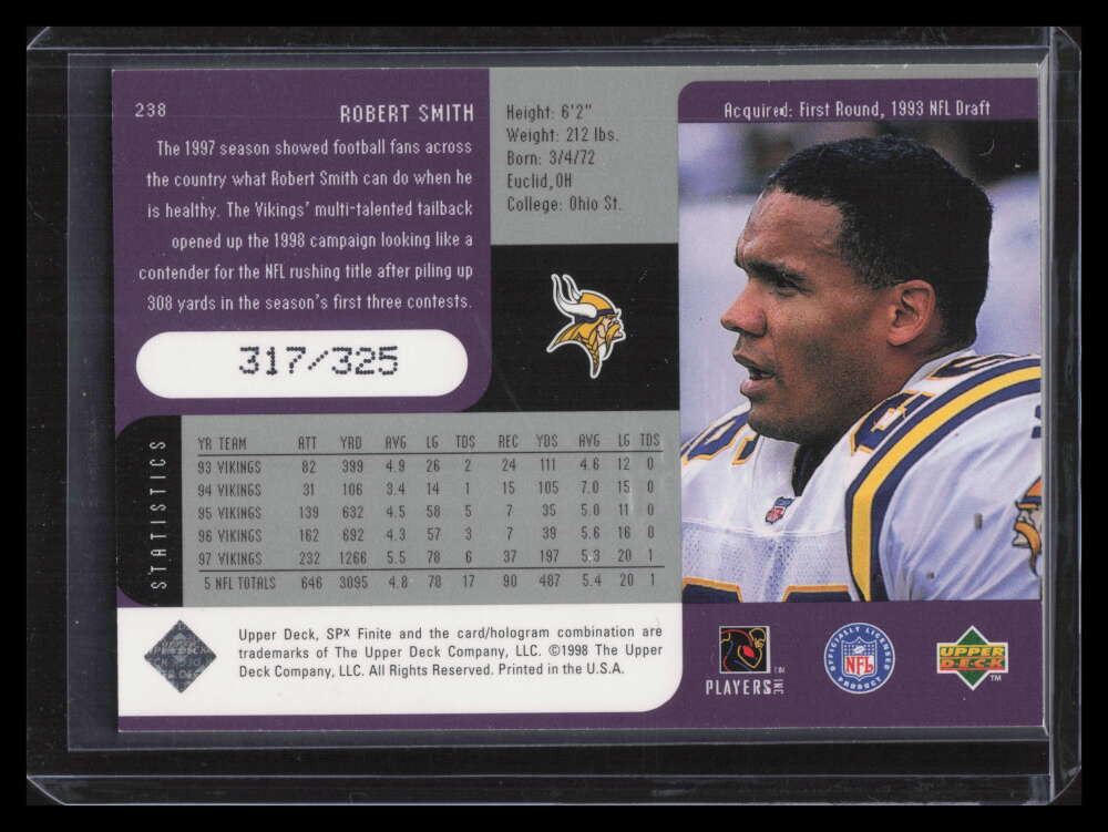 1998 SPx Finite Spectrum 238 Robert Smith 317/325