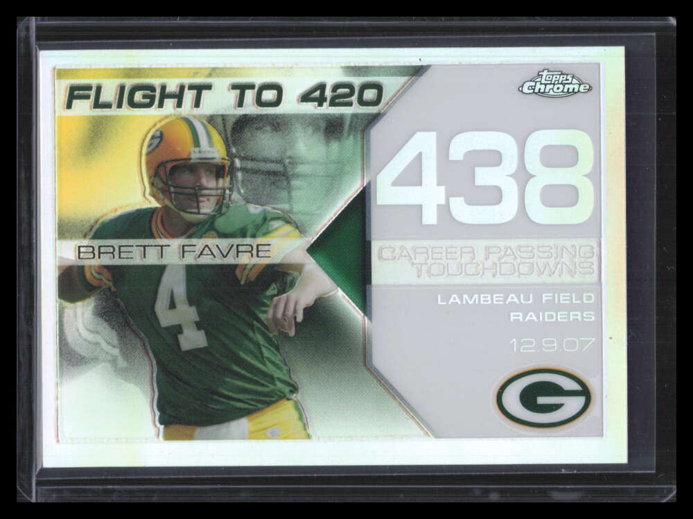 2008 Topps Chrome Flight 420 Collection White Refractor bf438 Brett Favre 42/100