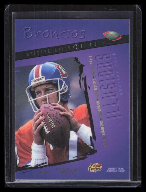1996 Playoff Illusions Spectralusion Elite 74 John Elway