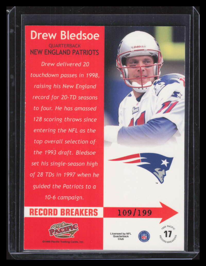1999 Pacific Record Breakers 17 Drew Bledsoe 109/199