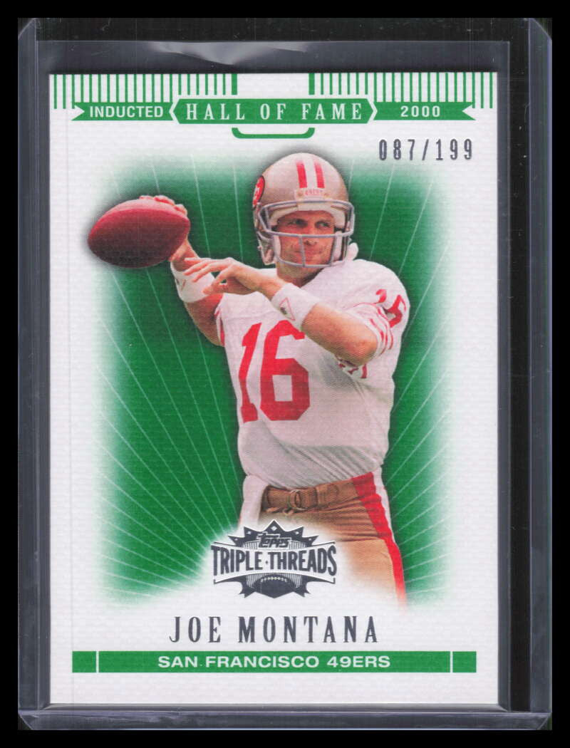 2007 Topps Triple Threads Emerald 92 Joe Montana 87/199