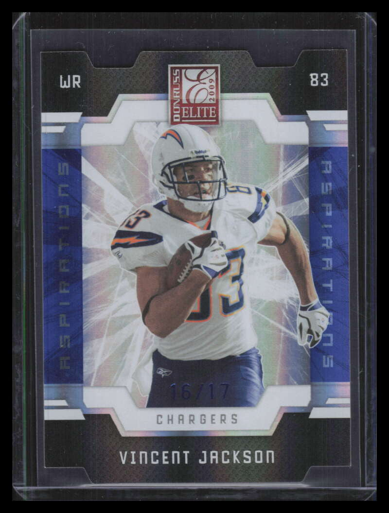 2009 Donruss Elite Aspirations 82 Vincent Jackson 16/17