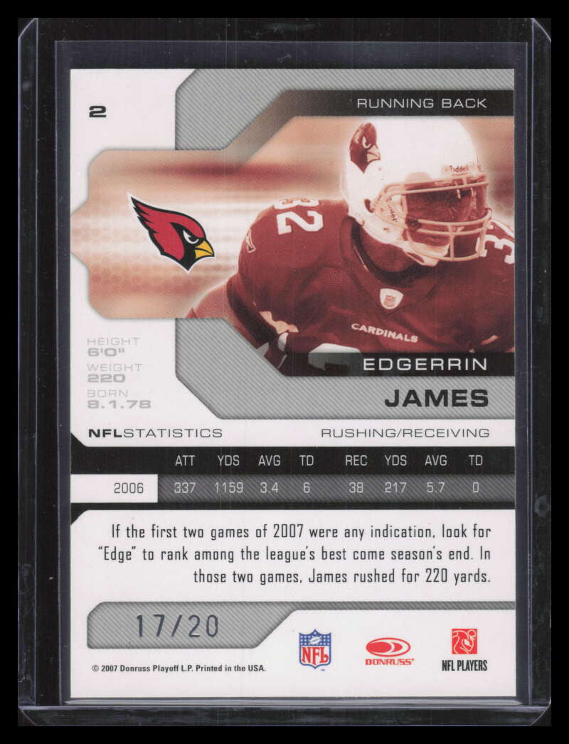 2007 Leaf Limited Silver Spotlight 2 Edgerrin James 17/20