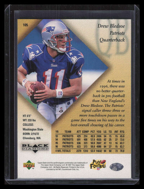 1997 Black Diamond Gold 105 Drew Bledsoe Double Diamond