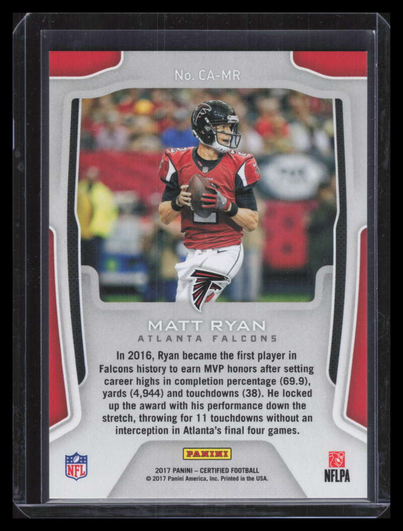 2017 Certified Accomplishments Mirror Purple 1 Matt Ryan 10/10