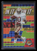 2021 Panini Mosaic In It to Win It Mosaic Blue Refractor 20 Jerry Rice 46/99