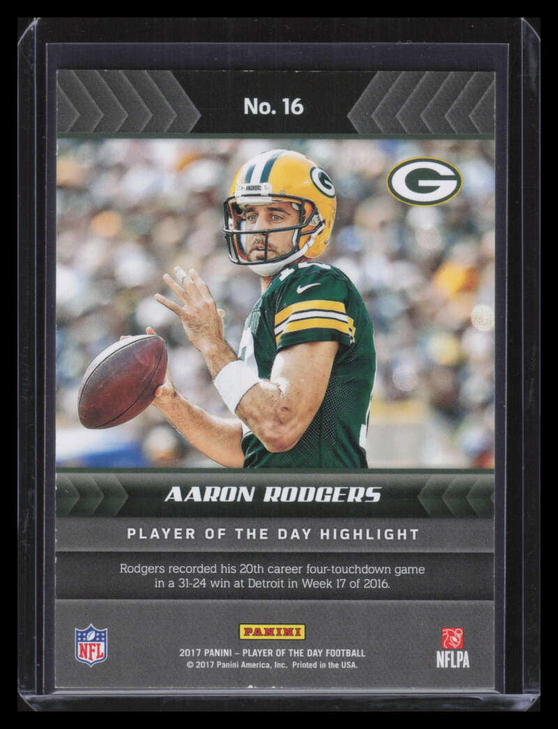 2017 Panini Player of the Day Wind Chimes 16 Aaron Rodgers 5/75
