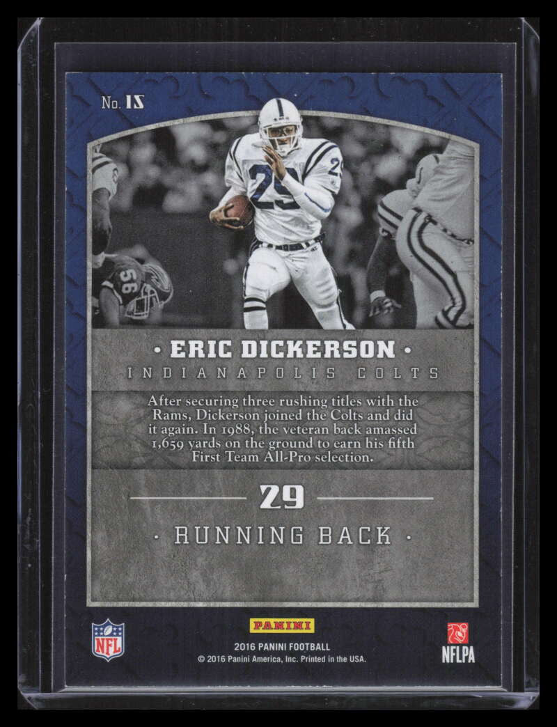 2016 Panini Legends of the Shield Gold 15 Eric Dickerson 7/10