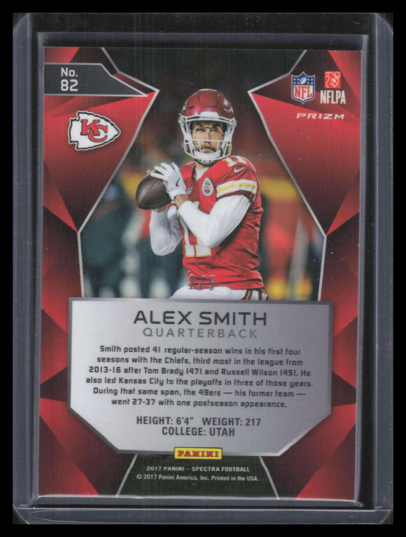 2017 Panini Spectra Neon Orange 82 Alex Smith 1/5