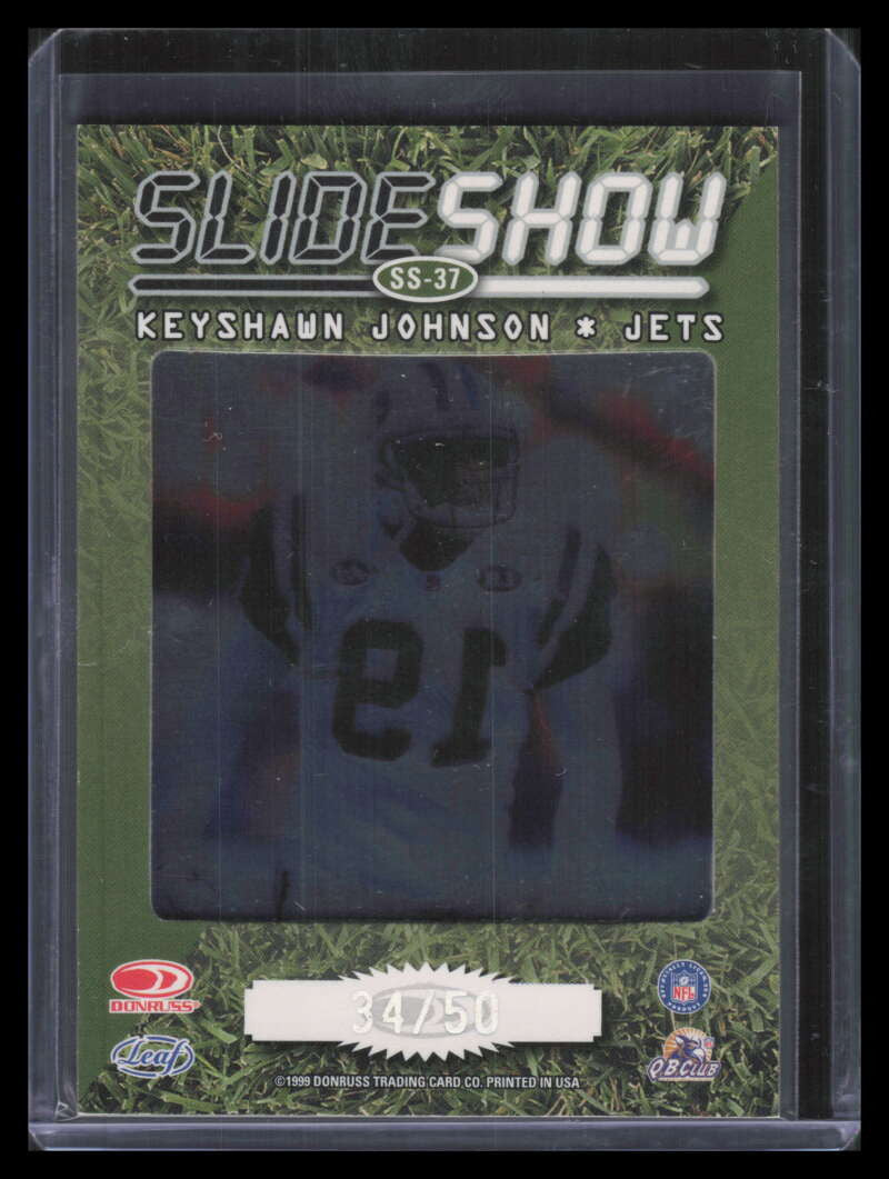 1999 Leaf Rookies and Stars SlideShow Green ss37 Keyshawn Johnson 34/50