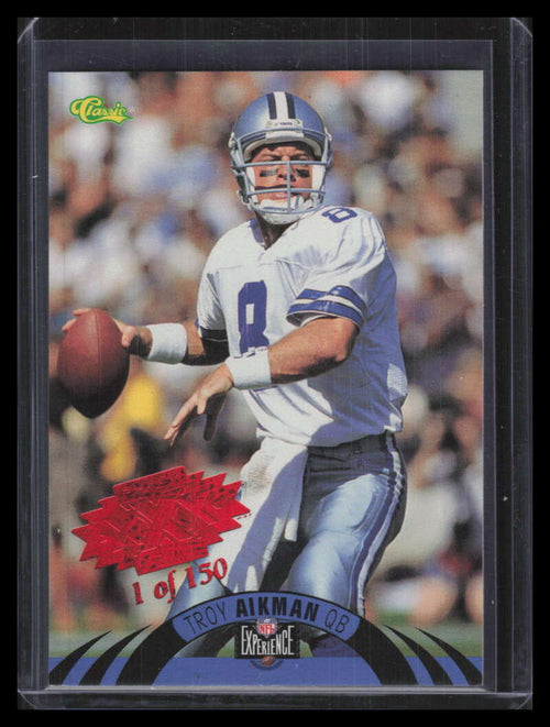 1996 Classic NFL Experience Super Bowl Red 8 Troy Aikman /150 150173