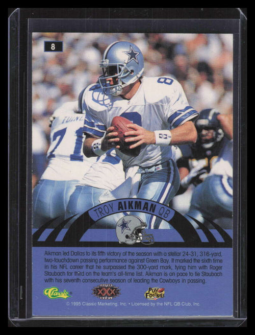 1996 Classic NFL Experience Super Bowl Red 8 Troy Aikman /150 150173