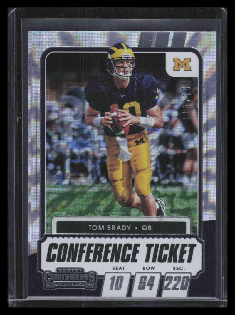 SOLD 164566 2021 Panini Contenders Draft Picks Conference Ticket 8 Tom Brady 113/199