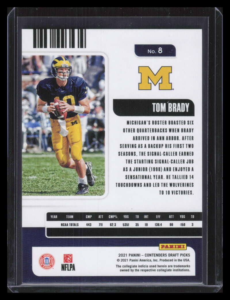SOLD 164566 2021 Panini Contenders Draft Picks Conference Ticket 8 Tom Brady 113/199