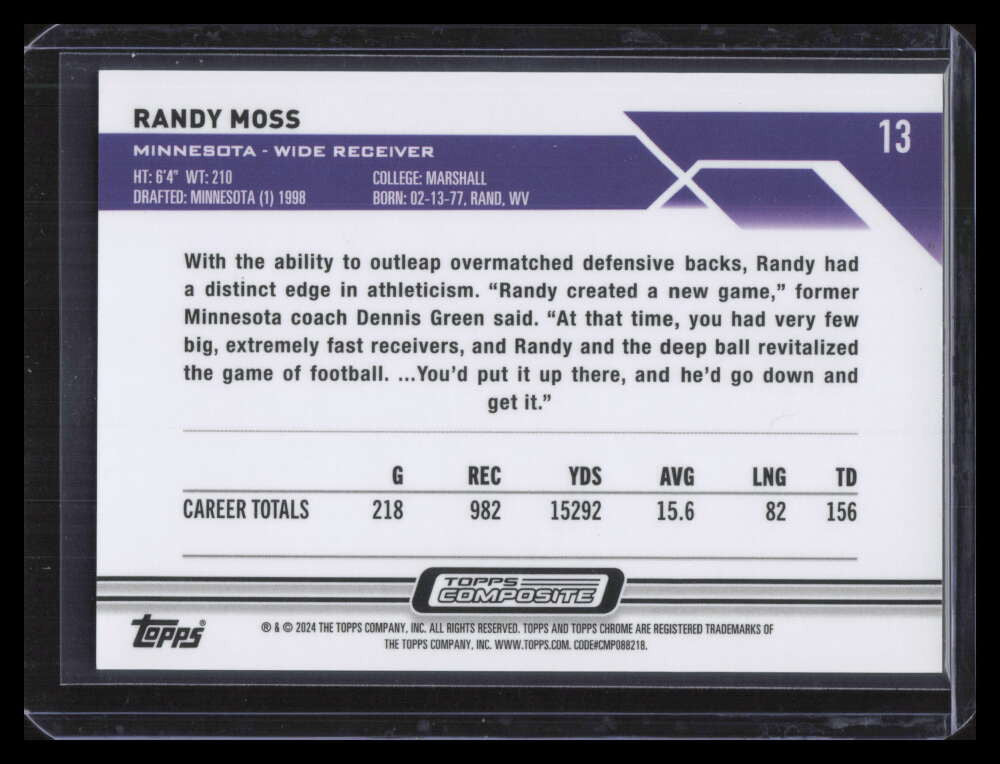 2023 Topps Composite Chrome Gold Refractor 13 Randy Moss 48/50