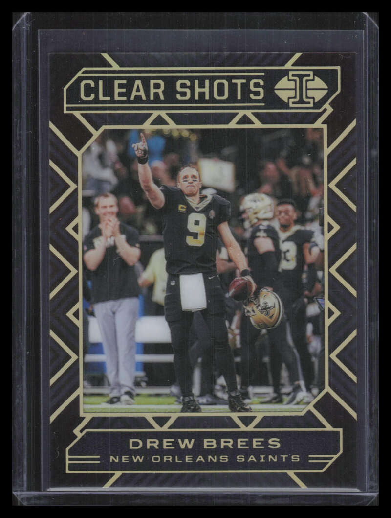 2020 Panini Illusions Clear Shots Black 7 Drew Brees 14/50