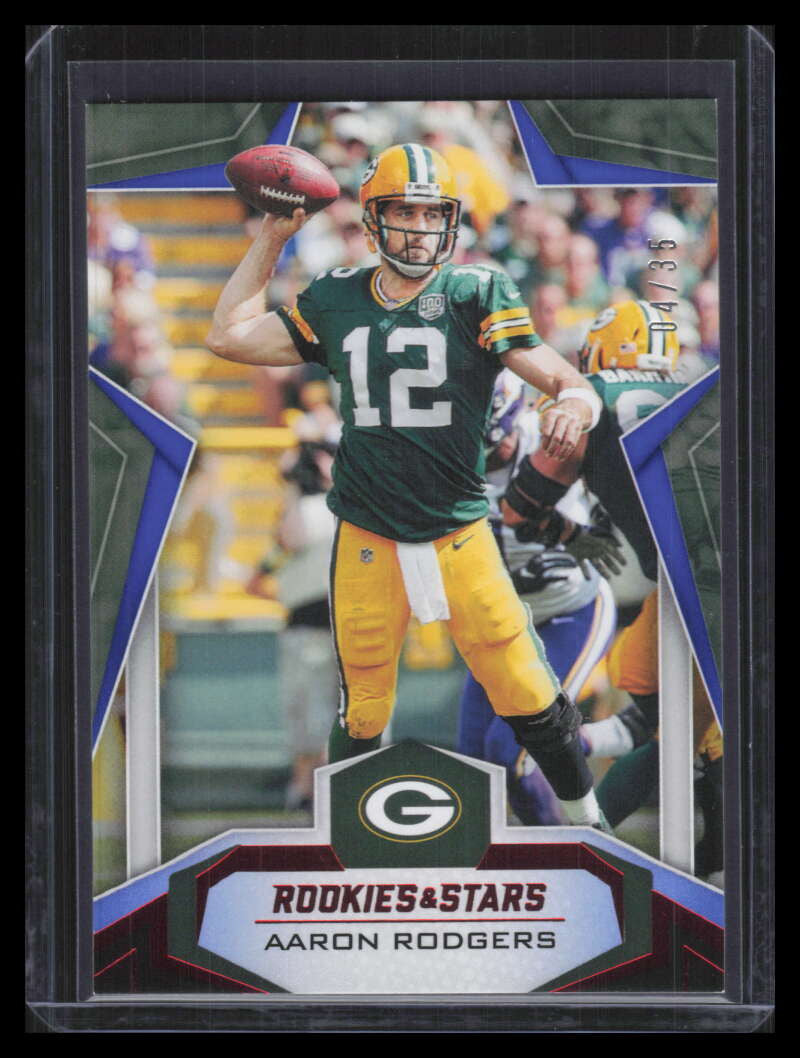 DELETE 164604 2019 Rookies and Stars Red and Blue 23 Aaron Rodgers 4/35
