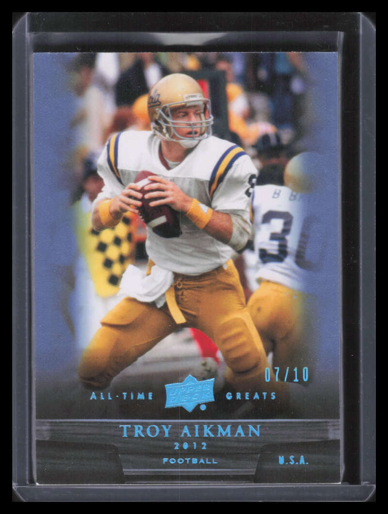 DELETE 164626 2012 Upper Deck All-Time Greats Blue 100 Troy Aikman 7/10
