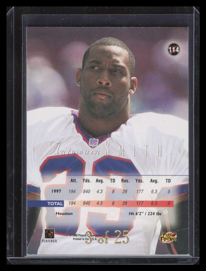 1998 Playoff Prestige Hobby Gold 114 Antowain Smith 3/25