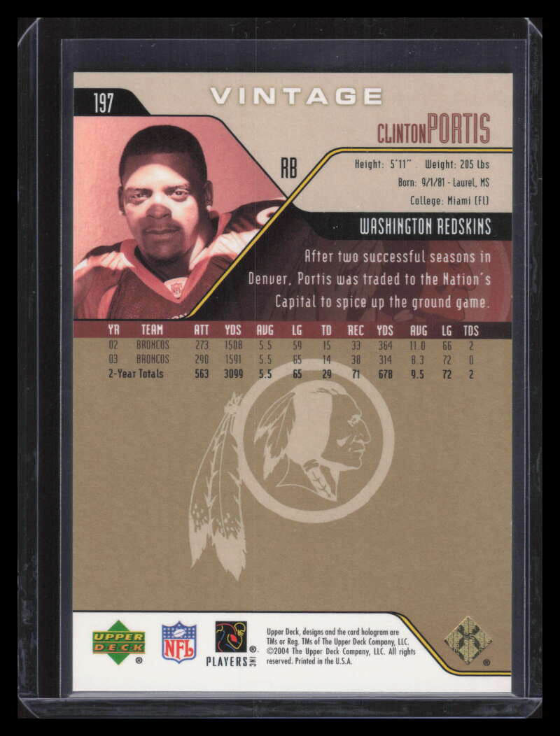 2004 Upper Deck UD Exclusive Vintage 197 Clinton Portis 3/10