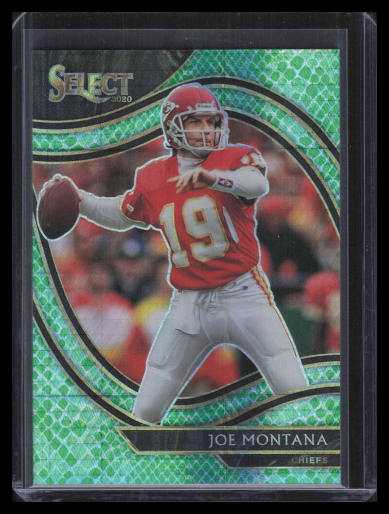 DELETE 164641 2020 Select Prizm Dragon Scale Refractor 319 Joe Montana 25/67 Field Level