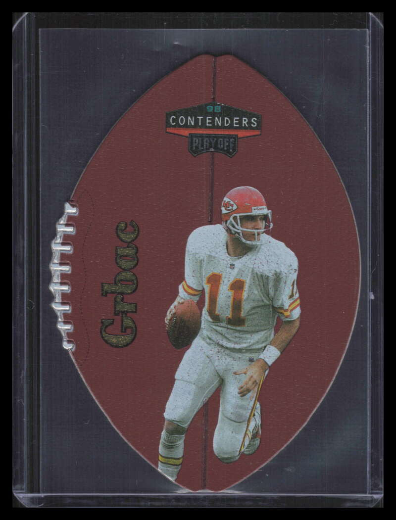 1998 Playoff Contenders Leather Gold 43 Elvis Grbac 6/29