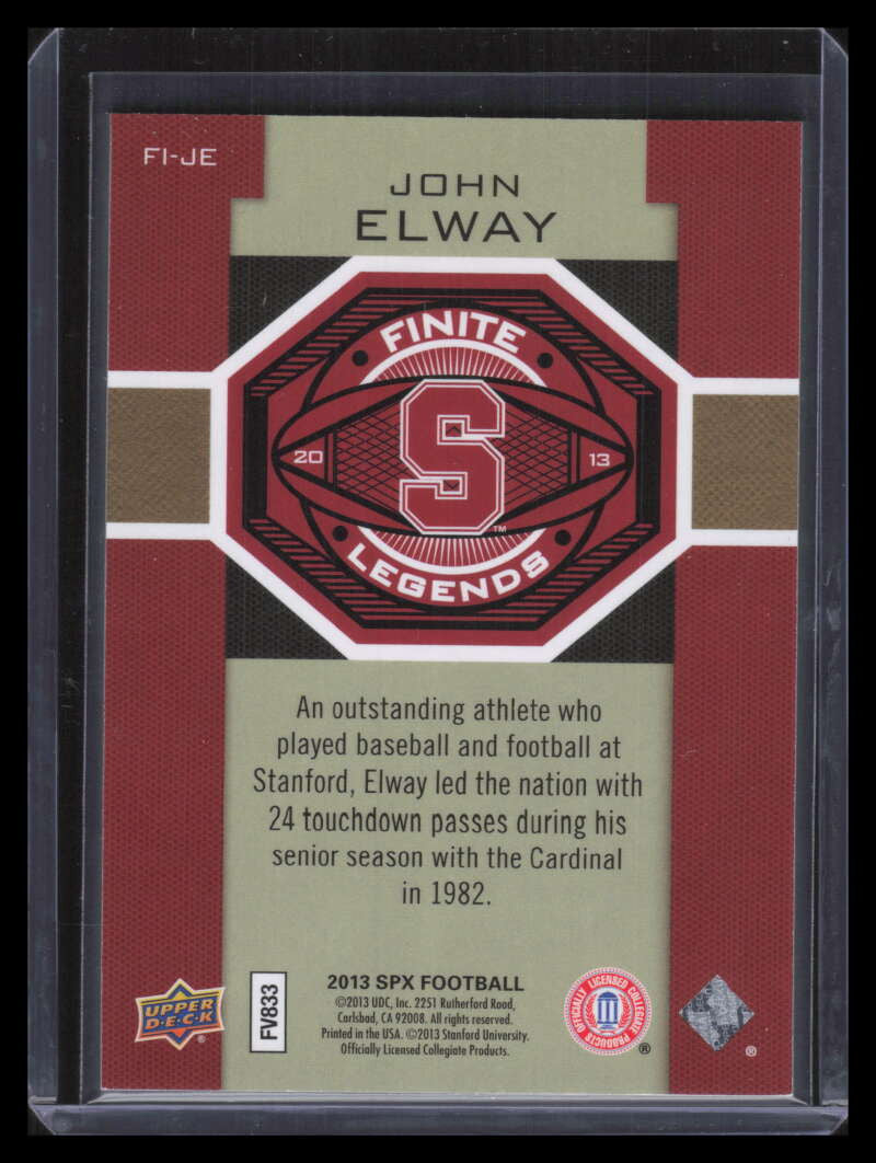 2013 SPx Finite Spectrum FIJE John Elway 3/10