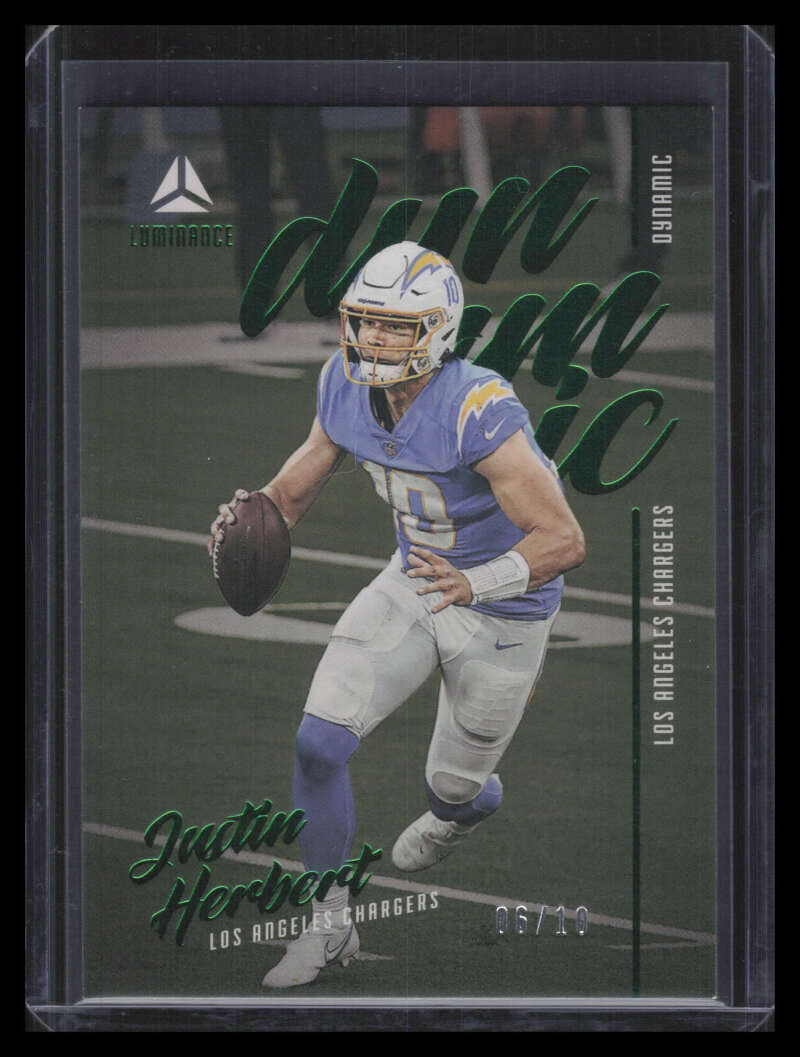 2021 Panini Luminance Dynamic Green 12 Justin Herbert 6/10