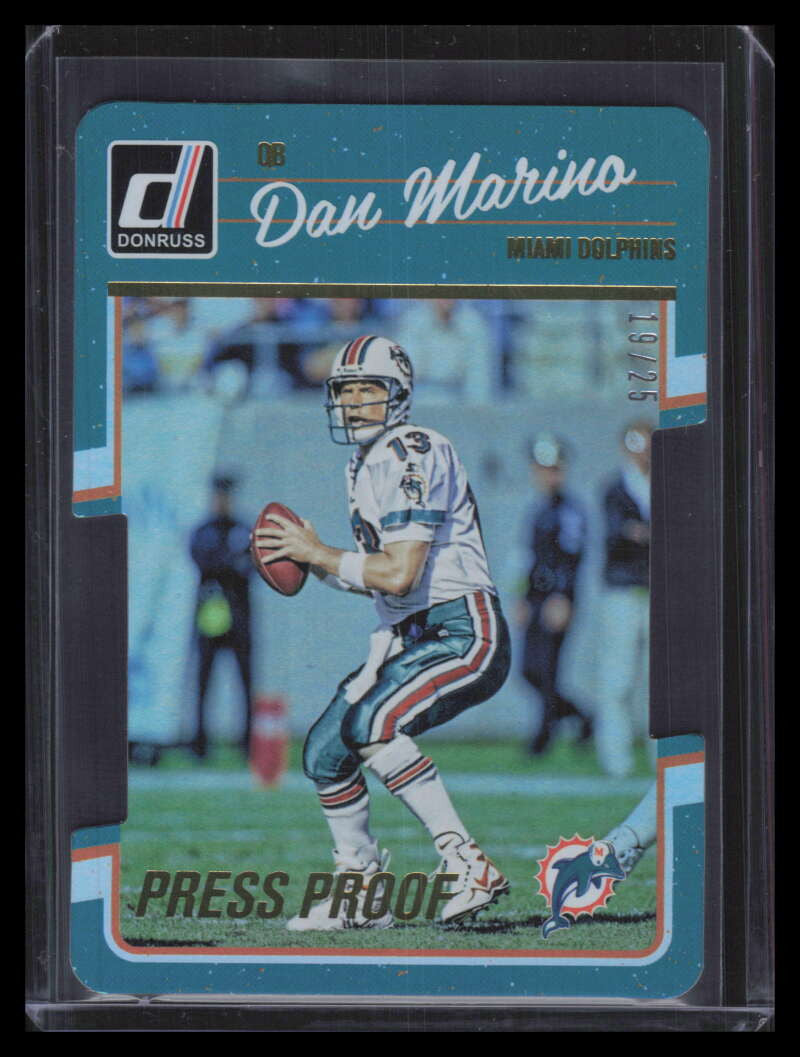 2016 Donruss Press Proofs Gold Die Cuts 167 Dan Marino 19/25