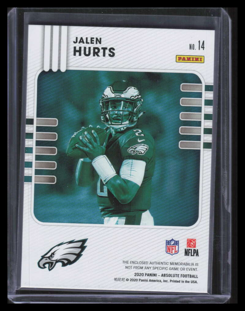 2020 Absolute Absolute Rookie Materials 14 Jalen Hurts Rookie Jersey