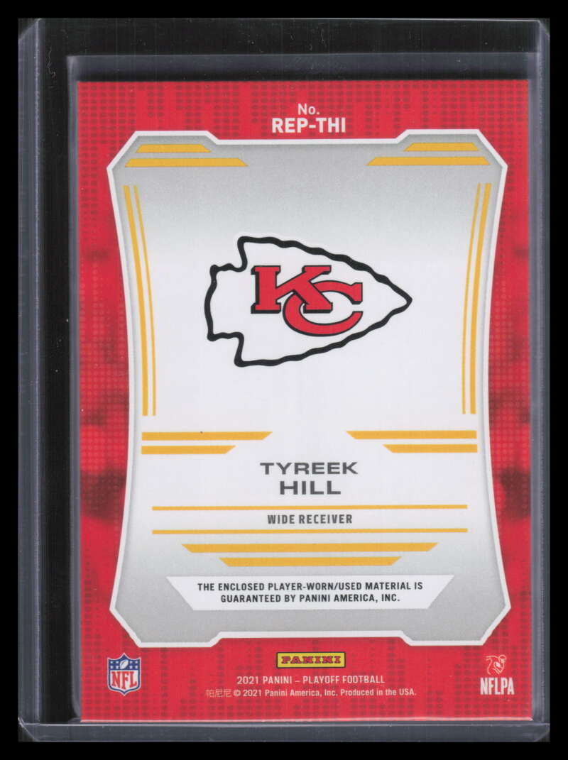 2021 Playoff Reception Perfection Jerseys Prime 4 Tyreek Hill Patch 27/50