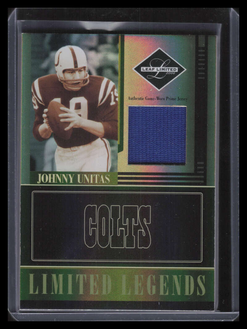 DELETE 164728 2006 Leaf Limited Legends Materials 6 Johnny Unitas Jersey SAMPLE
