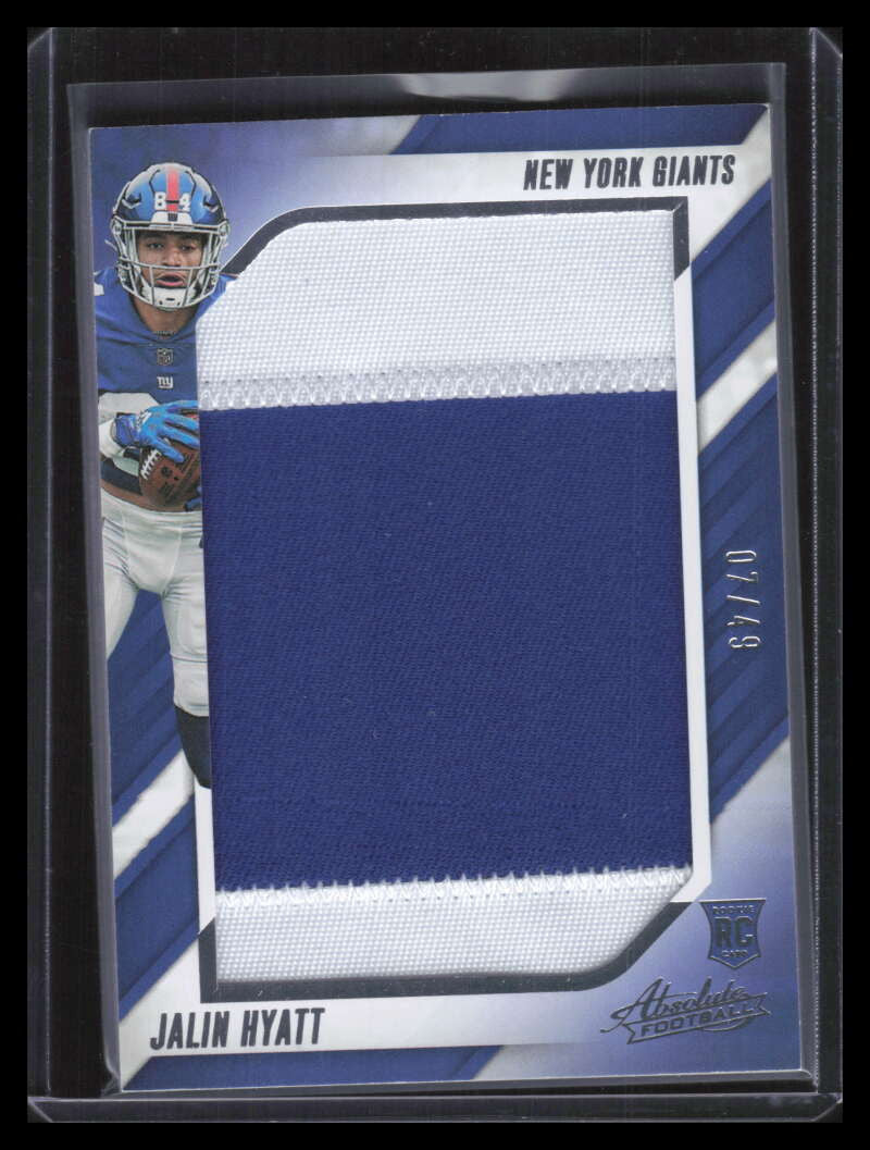 2023 Absolute Jumbo Jersey Number 16 Jalin Hyatt Rookie Jumbo Patch 7/49