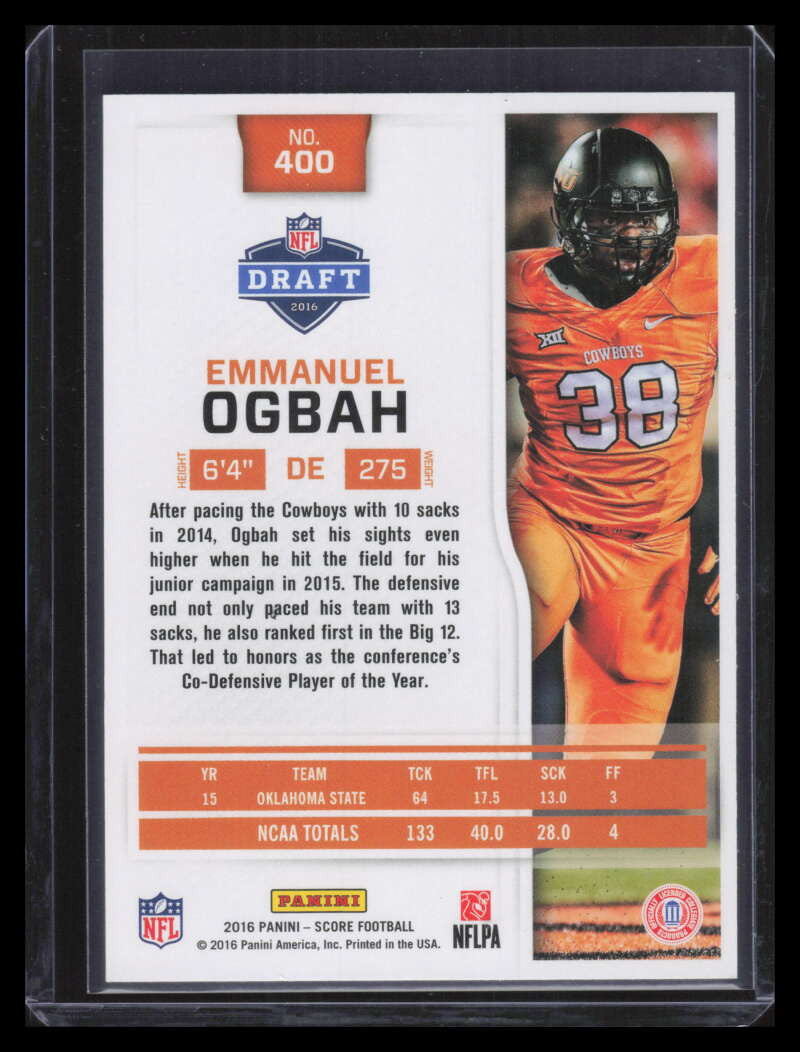2016 Score First Down 400 Emmanuel Ogbah Rookie 8/10