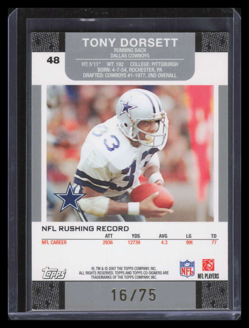 2007 Topps Co-Signers Holosilver Green 48b Dorsett Adrian Peterson Rookie 16/75