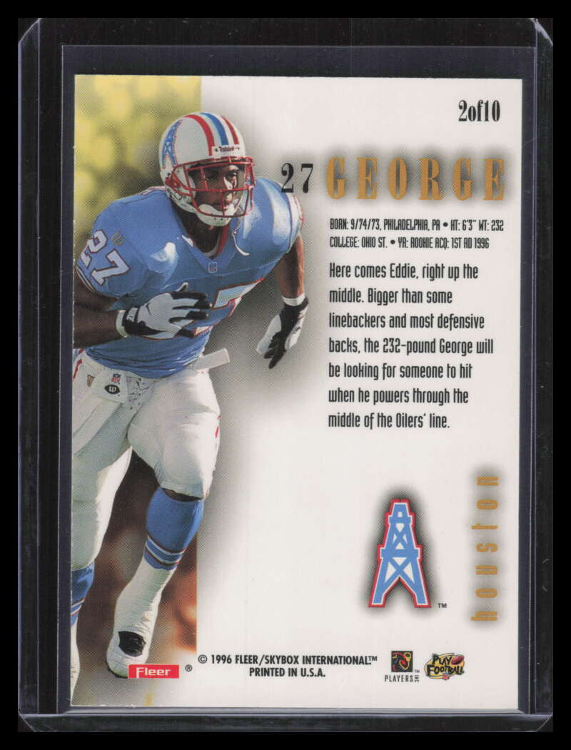 1996 Ultra Sensations Random Rookies 2 Eddie George Rookie